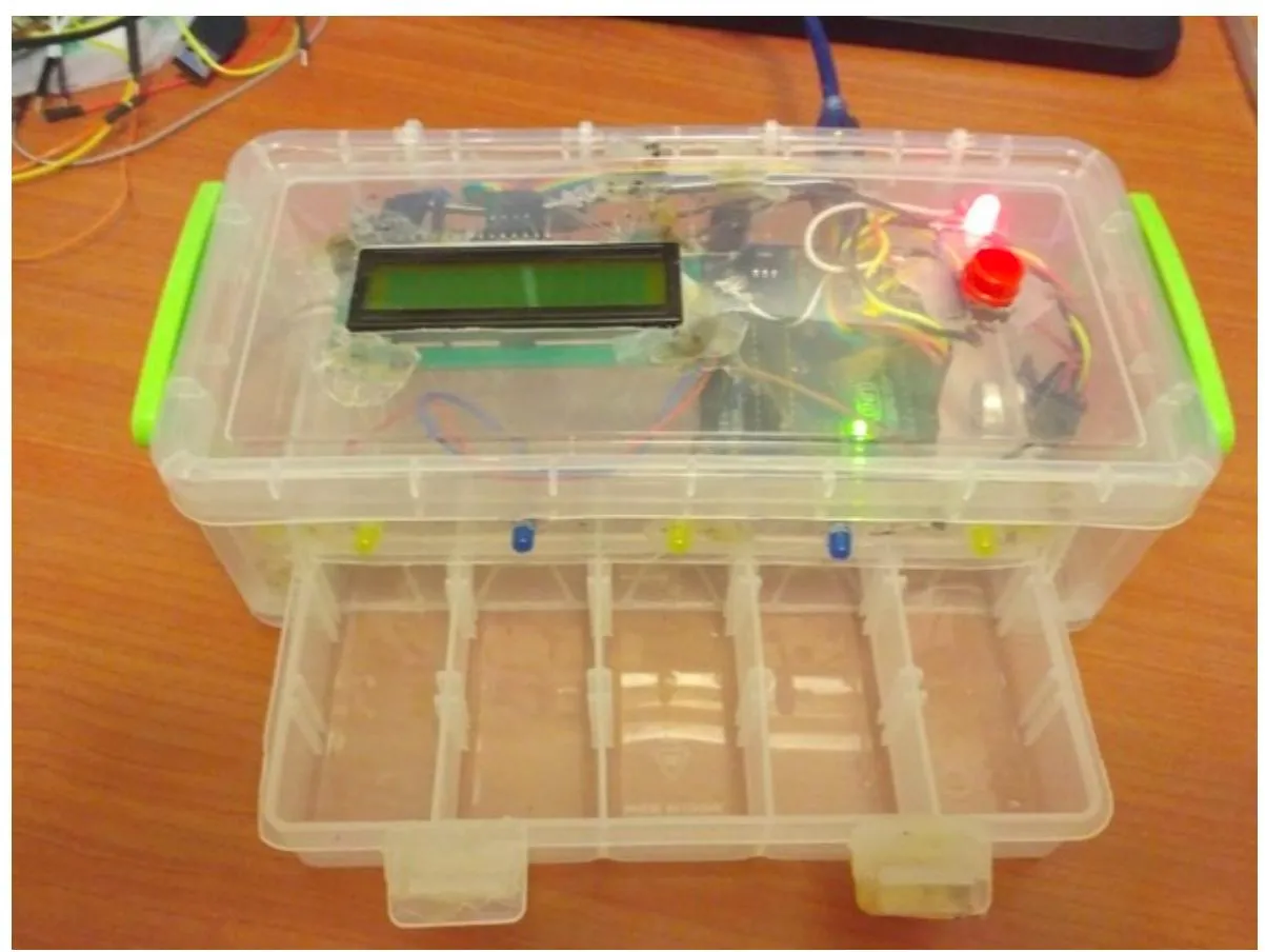 Smart pill dispenser in operation