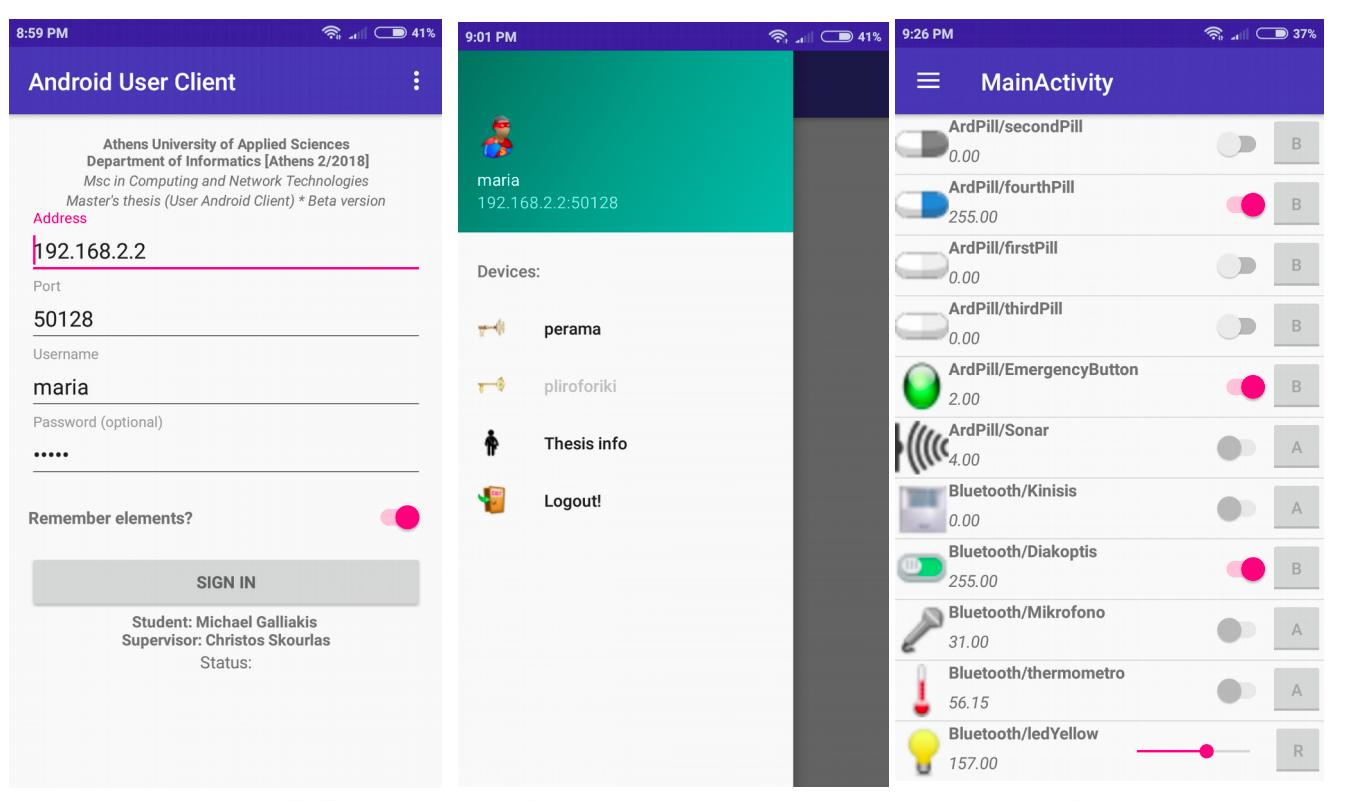 Android UI Screens